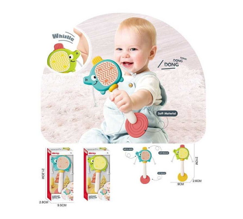 Брязкальце 6228 (120) 2 види, "Слоник", колотушка, прорізувач, в коробці – в наличии! Купите сейчас у KAZKOVA