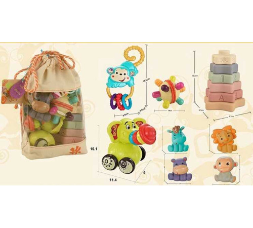 Набір брязкалець 9996 G (36) 8 штук у мішку – в наличии! Купите сейчас у KAZKOVA Набір брязкалець 9996 G (36) 8 штук у мішку – в наличии! Купите сейчас у KAZKOVA