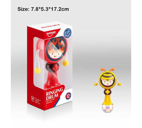 Брязкальце HE 0523 /0524 (72) 2 види, “Бджілка”, звук, підсвічування, дзвінки кульки, в коробці Брязкальце HE 0523 /0524 (72) 2 види, “Бджілка”, звук, підсвічування, дзвінки кульки, в коробці