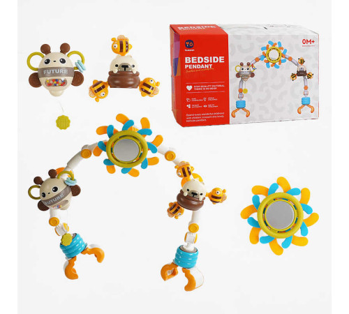 Брязкальце-дуга RT 772 (24) “Комашки”, 2 забавки, безпечне люстерко, в коробці – в наличии! Купите сейчас у KAZKOVA