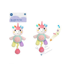 Брязкальце 1952-2 (60) м'яка іграшка, мелодія, заводний механізм, пискавка, мотузок для фіксації іграшки, в пакеті