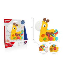 Розвивальна гра HE 0196 (96) “Жирафа”, гумові прорізувачі та елементи для перетягування, пальчикова гра, поп-іт, в коробці