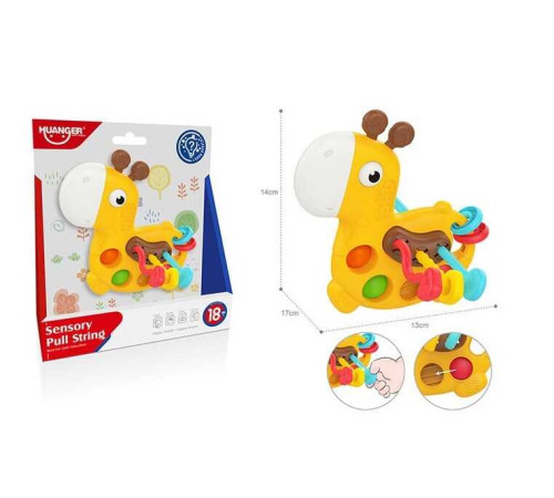 Розвивальна гра HE 0196 (96) “Жирафа”, гумові прорізувачі та елементи для перетягування, пальчикова гра, поп-іт, в коробці – в наличии! Купите сейчас у KAZKOVA