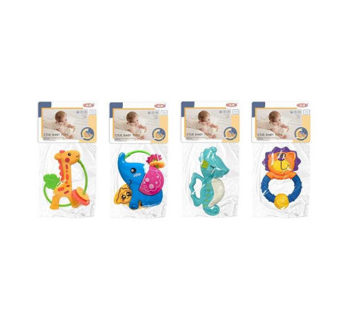 Брязкальце 8439-12 (600/2) 4 види, "Звірятко", брязкаючий елемент, в пакеті, ВИДАЄТЬСЯ ТІЛЬКИ МІКС ВИДІВ – в наличии! Купите сейчас у KAZKOVA