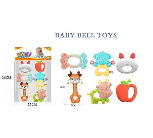 Набір брязкалець 508-151 (120/2) 6 штук, прорізувач, в пакеті – в наличии! Купите сейчас у KAZKOVA