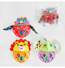 гр Брязкальце C 55895 (160) "Bimbo", 3 види, гумова напівсфера, в пакеті, ВИДАЄТЬСЯ ТІЛЬКИ МІКС ВИДІВ