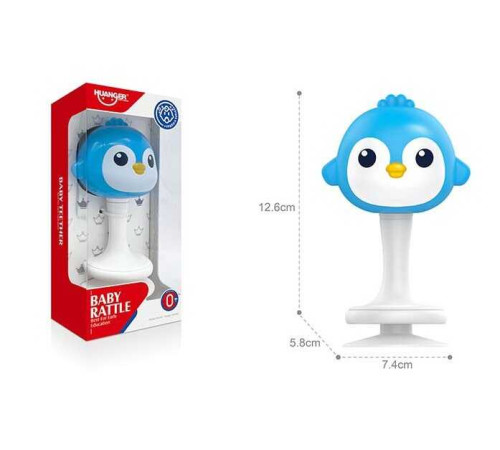 Брязкальце HE 8043 (72) “Пінгвін”, присоска, в коробці