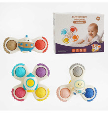 Брязкальце-спінер B 20 B (72) 3 штуки, сімпл-дімпл, на присосці, в коробці