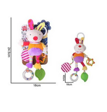 Брязкальце 688 M55 (72) текстильне, підвіска, гумові прорізувачі, кільця, кріплення для підвішування, в пакеті