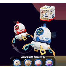 Брязкальце YD 750-15 (120) 2 кольори, заводний механізм, тріскачка, кульки, гумові прорізувачі, присоска, в коробці