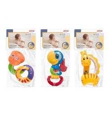 Брязкальце 8439-2 (600/2) 3 види, "Звірятко", брязкаючий елемент, в пакеті, ВИДАЄТЬСЯ ТІЛЬКИ МІКС ВИДІВ