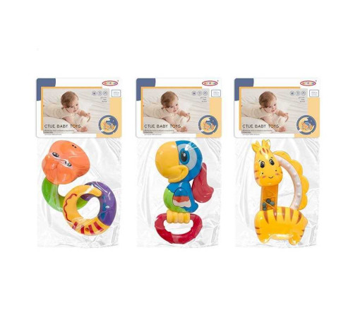 Брязкальце 8439-2 (600/2) 3 види, "Звірятко", брязкаючий елемент, в пакеті, ВИДАЄТЬСЯ ТІЛЬКИ МІКС ВИДІВ – в наличии! Купите сейчас у KAZKOVA