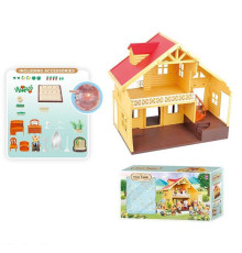 Вілла "Щаслива сім'я" 012-03 (6) меблі, фігурка, підсвічування, в коробці