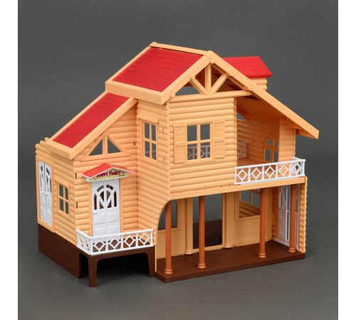 Вілла "Щаслива сім'я" 012-03 (6) меблі, фігурка, підсвічування, в коробці