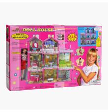 Будиночок для ляльок 6992 (6) 3 поверхи, світло, меблі (висота 109 см), в коробці