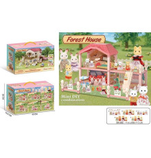 Будиночок 111-434 D (24/2) 2 флоксові тварини, підсвічування, меблі, в коробці