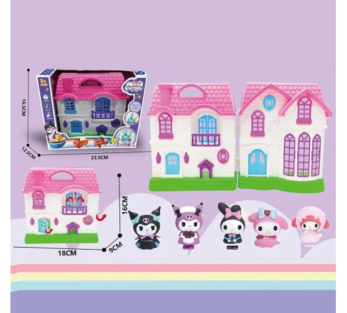 Будиночок з героями YQ 516 (48/2) 5 фігурок героїв, розкладний будиночок, в коробці