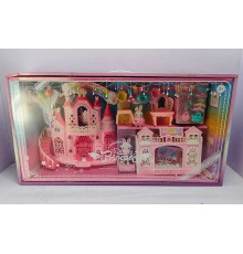 Замок 1788-9 (12) 2 поверхи, меблі, аксесуари, 2 фігурки кроликів, в коробці