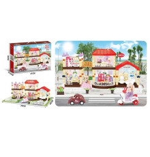 Будиночок 326 D 137 (12) DIY, 123 елементи, мелодія, наліпки, 2 ляльки, мопед, машинка, меблі, коробці