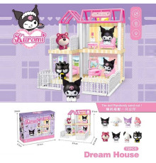 Будиночок з героями 1 SY-3 Штрих=41943 (72) 1 герой, 72 елементи, підсвічування, висота 31см, два поверхи, ліжечко, стіл, парканчик, в коробці