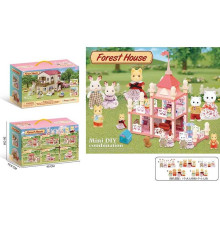 Будиночок 111-434 F (24/2) 2 флоксові тварини, підсвічування, меблі, в коробці