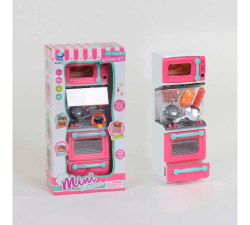 Міні кухня 66097 (48/2) з аксесуарами, світлові та звукові ефекти, в коробці