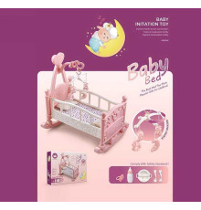 Ліжечко W 6907 B (12) мобіль, аксесуари, 53х32х59 см, в коробці
