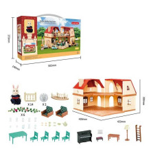 Будиночок A 08 (8) 2 поверхи, флоксова фігурка, меблі, аксесуари, в коробці