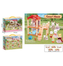 Будиночок 111-435 D (36/2) 2 флоксові тварини, підсвічування, меблі, в коробці