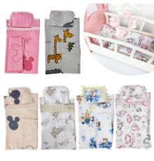 гр Постіль для ляльки 99081 (1) ВИДАЄТЬСЯ МІКС ВИДІВ, розмір 42*24 см, тканина БЯЗЬ, 6 видів "Bimbo"