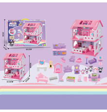 Будиночок з героями YQ 570 (24) розміри будиночка: 31,5х31х40 см, 2 поверхи, меблі, 5 фігурок героїв, в коробці