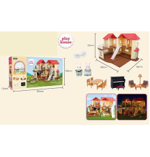 Будиночок "Щаслива родина" S 01 (4) підсвічування, 2 фігурки, меблі, в коробці