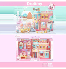 Будиночок 6683 A (12) 2 флоксові фігурки, 2 поверхи, муляжі продуктів, аксесуари, в коробці