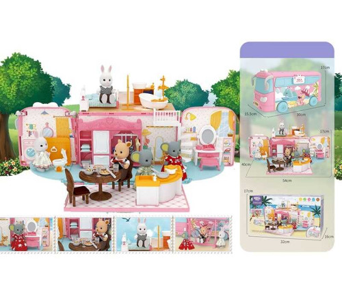 Набір меблів FDE 87201 (12) розбірний фургончик, кухонне начиння, аксесуари для ванної, в коробці