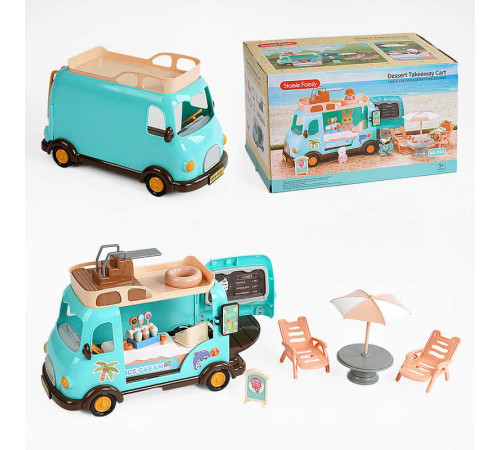 Автобус C 02 (24) “Фургончик з морозивом”, аксесуари, наліпки, рухливі елементи, в коробці