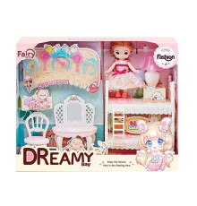 Лялька з меблями 6636 (36) дитяча кімната, прикраси, фігурка собаки, в коробці