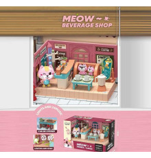 Набір меблів HY 109 A2 (60/2) “Кав'ярня”, підсвічування, мелодії, фігурки тварин, муляжі меблів, посуду, в коробці