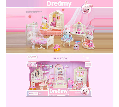 Набір меблів 6616 A (24) флоксова фігурка, висота: 9 см, ліжко, трюмо, шафа, аксесуари, в коробці – в наличии! Купите сейчас у KAZKOVA