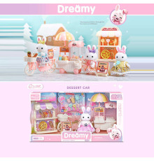 Магазин 6693 A (36) флоксова фігурка, висота: 9 см, тачка, велосипед, стелажі, муляжі їжі, в коробці