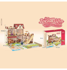 Будиночок VC 6031 (10) 209 деталей, 2 ляльки, рухомі частини тіла, муляжі меблів, музичного інструмента, посуду, в коробці