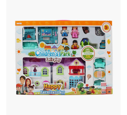 Будиночок 8146-2 A (24/2) 17.5 х 9 х 20 см світло, звук, меблі, фігурки, декоративні елементи, домашній улюбленець, в коробці