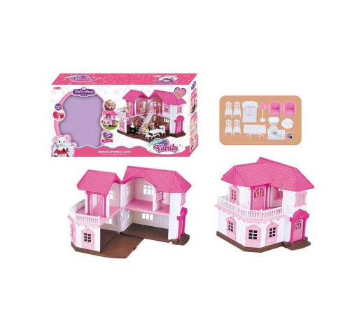 Будиночок "Щаслива сім'я" 1805 (6) підсвічування, з меблями, в коробці