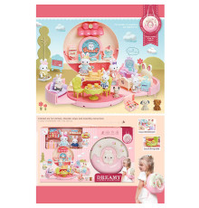 Будиночок 6695 (16) флоксові зайчики, меблі, посуд, аксесуари, в коробці