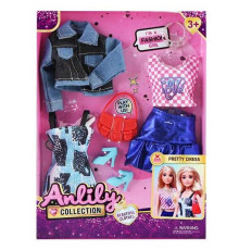 Одяг для ляльок 616828 (72) взуття, спідниця, майка, футболка, сорочка, сумочка, в коробці