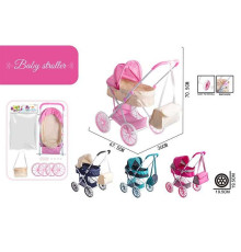 Візочок для ляльок CS 0521 B (24/2) в пакеті, ВИДАЄТЬСЯ ТІЛЬКИ МІКС ВИДІВ