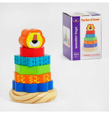 Пірамідка дерев'яна C 56067 (32) "Левеня", в коробці