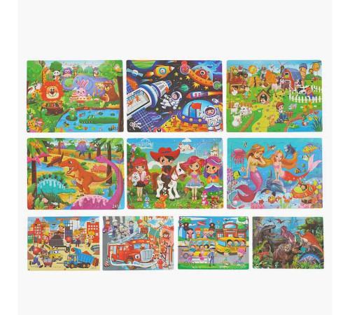 Пазли С 63408 (200) дерев'яні, 24 елементів, у плівці, ВИДАЄТЬСЯ МІКС – в наличии! Купите сейчас у KAZKOVA