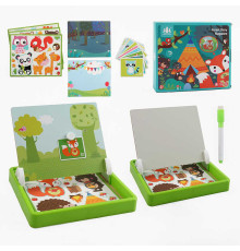 Дерев'яна магнітна дошка C 52500 (28) маркер, картки, магніт, назви англійською мовою, в коробці