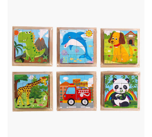 Кубики C 60411 (120) 6 зображень-пазлів, у плівці