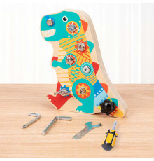 Бізіборд дерев'яний C 35581 (60) викрутка, шестигранні ключі, гайковий ключ